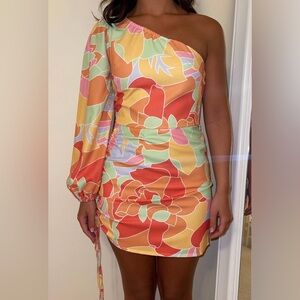 Printed One Shoulder Set